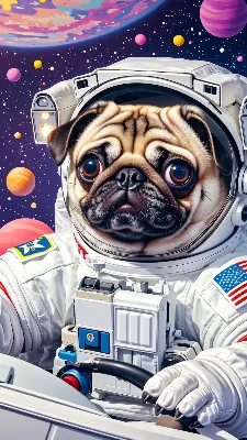 宇宙飛行士(パグ)