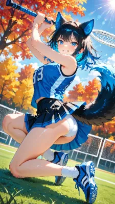 🐺 スポーツの日秋 〜空から決めるぜ！ 青い狼の大ジャンプ！〜🥍