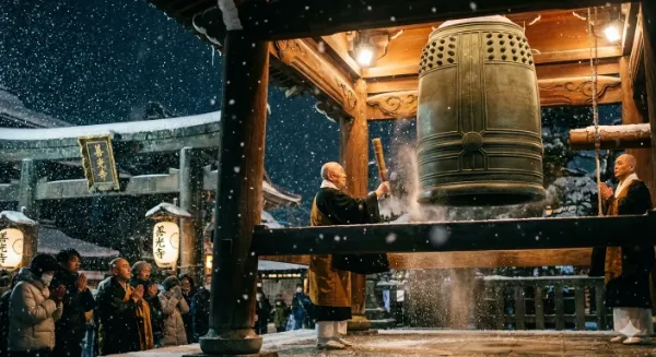 雪夜の除夜の鐘