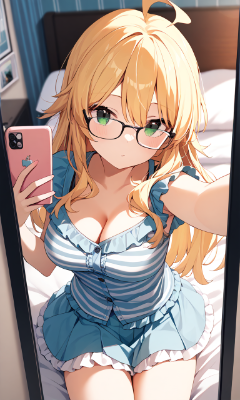 星井 美希、自撮りをする