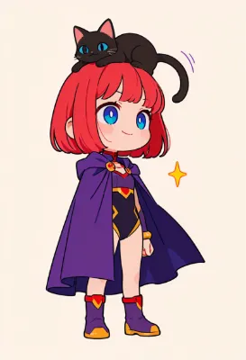 黒猫を頭に乗せた魔法少女の日常