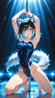 🐺 スク水ポールダンス 〜回ればいいんだろ！〜💃