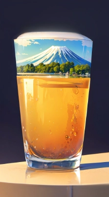 コップ1杯の富士山