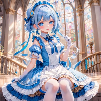 かわいい青髪お嬢様