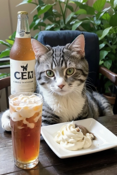 猫とクリームソーダ