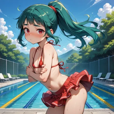 プールサイドの漢気