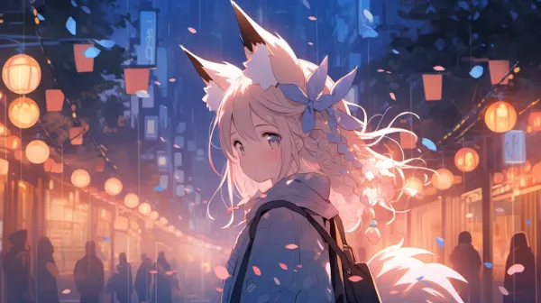 夜桜の狐娘、祭りの秘密