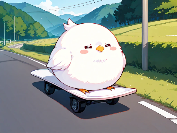 ふわふわひよこの田舎スケボー旅