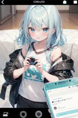 ゲームする女の子