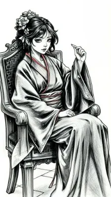 Woman wearing a Kimono