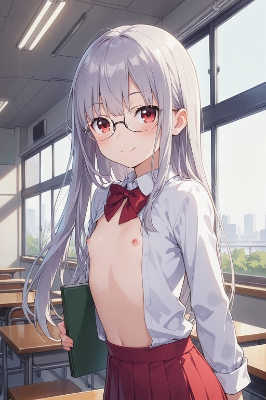 乳出し制服見るだけ