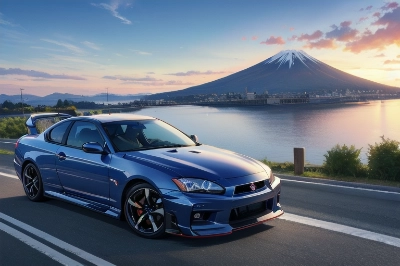 富士と自動車