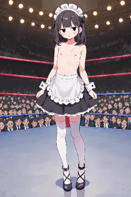 トップレスジト目メイドさん