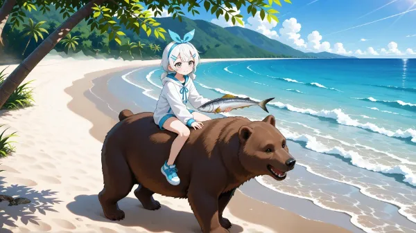 ★アイピク島活2025★　プティちゃんとクマさん