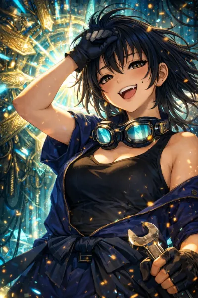 炎の工房で輝くメカニック少女