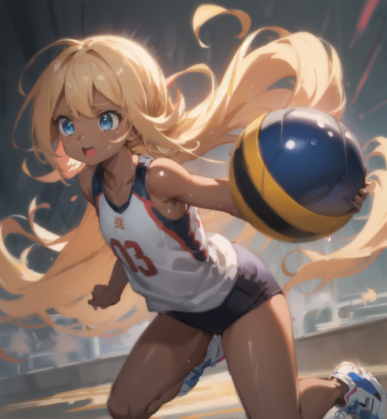 褐色女子とドッジボール！２