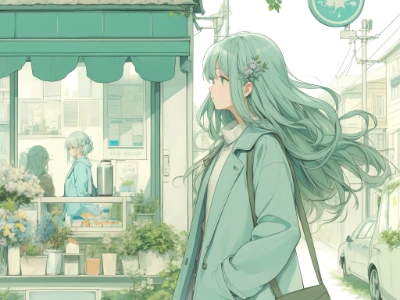 cafe and girl