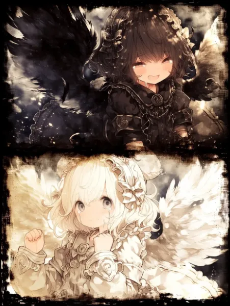 闇と光の双子の運命的な出会い。