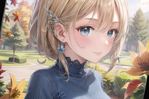 秋の公園で出会った妖精の微笑み