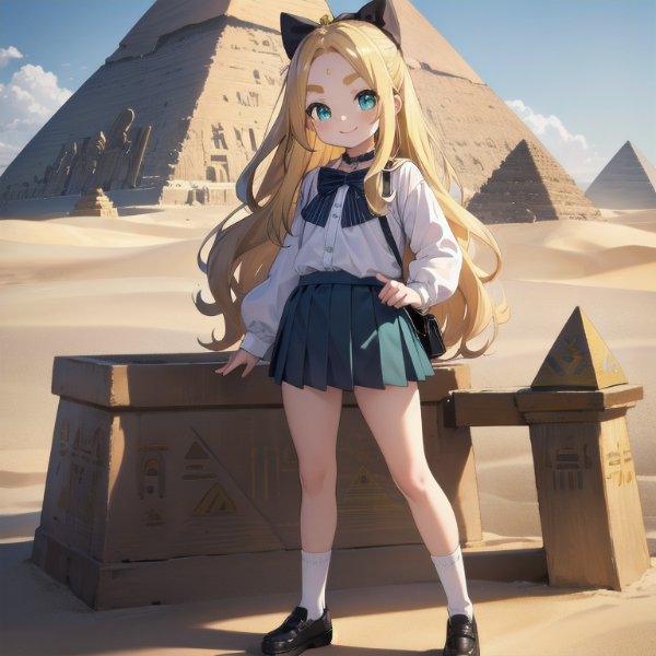 エジプト観光に来たおでこちゃん