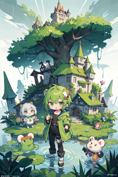 カエルレインコート