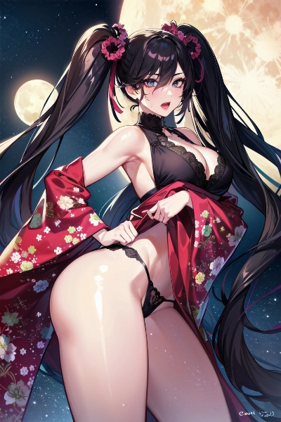 ツインテールの美女