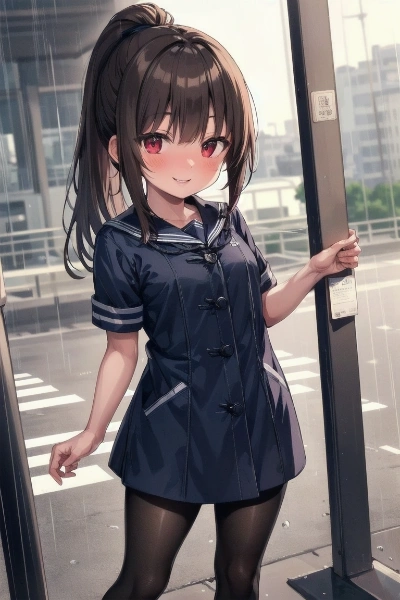 なんだかうれしそうな少女