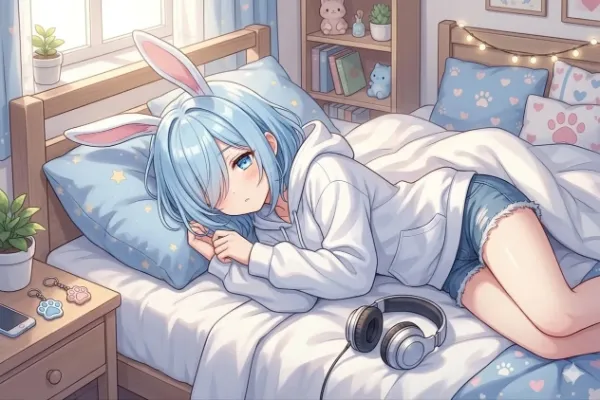 メカクレ(▼ ω ・)