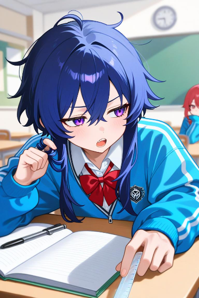 定規でツンツン