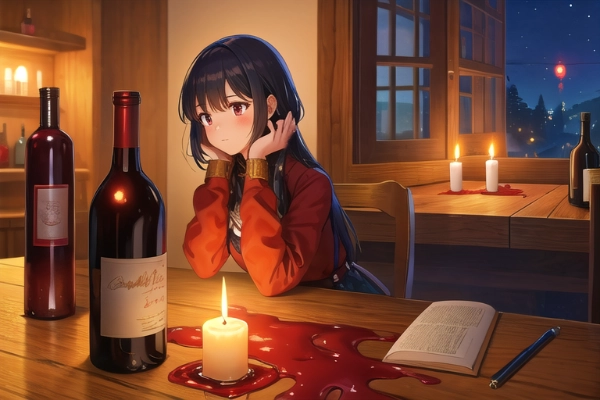 少女とキャンドル