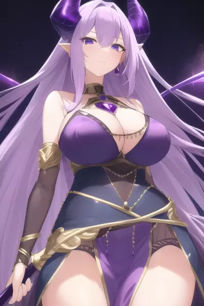 紫色ドレスの魔法使いお姉さん4