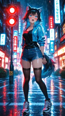 🐺🚦 ウル子「おっと！赤だった！」野性より交通ルールが勝った瞬間