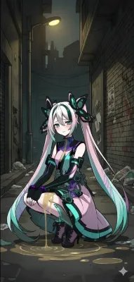 美女がお漏らし