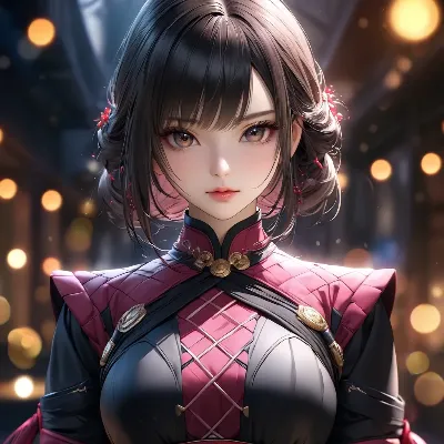 夜の光に輝く華麗な美女