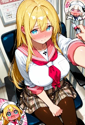 ふんわり採血っぽい絵です