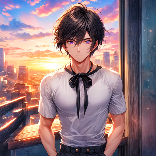 待ち合わせをしている、黒髪短髪男性…その2(3枚)