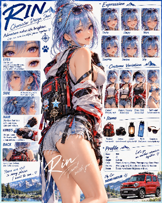 リンちゃんです❤️ HANANOMIZU CHARACTER DESIGN ARCHIVE