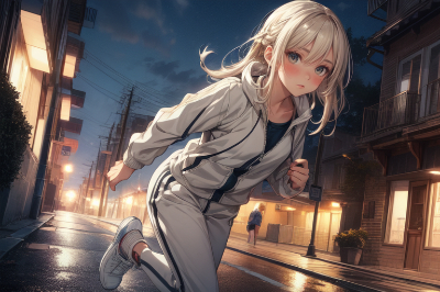 夜にランニング！