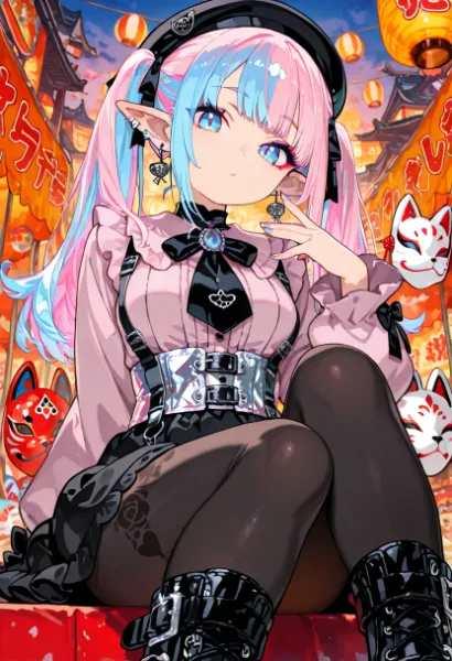 耳の影と狐面の跳ね返り、通りの軌道