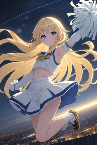 夜空で応援