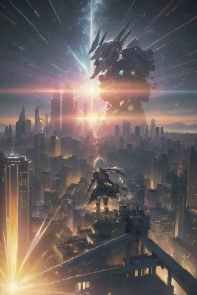 巨大ロボと少女