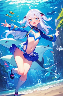 お題:サメ ボツ絵集2