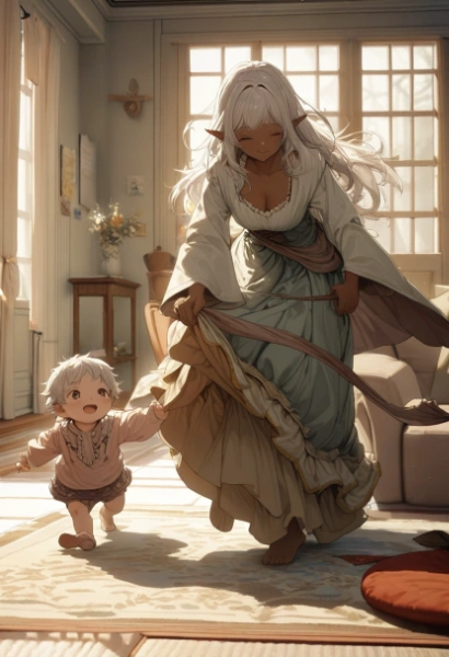 エルフさんとロングスカート