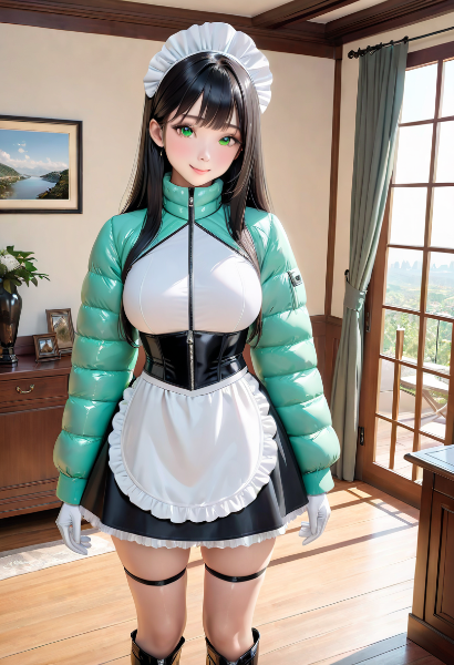 ミントグリーンのメイド