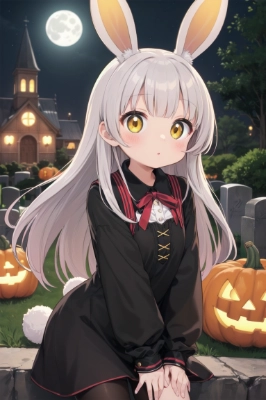 バニーガールとハロウィンのサムネイル