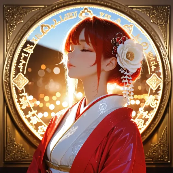 紅髪の巫女と黄金の光輪