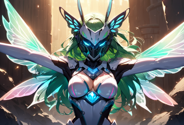 注文のお題『光』虹色蝶