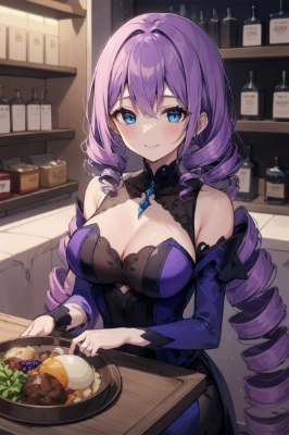 食事をする為に店に入ったもののフォークやナイフが出てこず中々言い出せずに取り敢えず微笑むお嬢様
