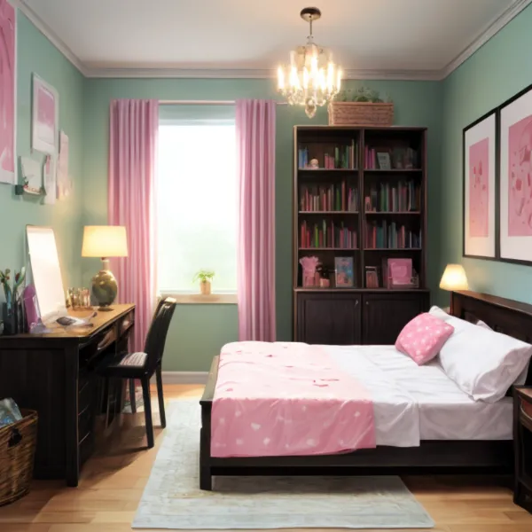 ピンクの部屋で夢見る少女