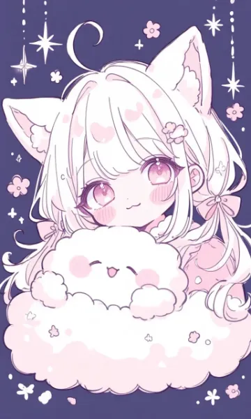 雲を抱く猫耳少女の星降る夜